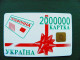 Prefix Nr. On The Front Size AB ******* Ukraine Phonecard Chip 2000000 840 Units 30 Calls  - Ukraine