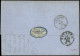 Let EMPIRE NON DENTELE - 17B  80c. Rose, Obl. FRANCIA/VIA DI MARE Répété à Côté S. LSC De Marseille 17/5/62, Arr. BOLOGN - 1849-1876: Période Classique