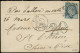 Let BALLONS MONTES - N°37 Obl. ETOILE S. Env., Càd Avec Section 2/3 8/12/70, Taxe 20 Au Tampon Ce Qui Est Rare, Pour St  - War 1870