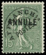 ** COURS D'INSTRUCTION - Préo 45-CI 1 Semeuse Lignée, 15c. Vert-olive, Surch. ANNULE, TB - Cours D'Instruction