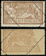 ** VARIETES - 120   Merson, 50c. Brun Et Gris, RECTO-VERSO Et DOUBLE PIQUAGE Dont Un Oblique, TB - Ungebraucht