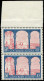 ** VARIETES - 263b  Centenaire De L'Algérie, 50c. Bleu Et Rose, ALCERIE Tenant à Normal, Bdf, Un Grain Dans Le Papier Si - Neufs