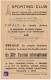 Gala Du Tennis Feuillet Publicité 1938 Casino De Saint-Gervais Les Bains Sporting Club Concours Sports C3-1 - Publicités