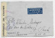 GRECE 7A+5A+PA 2A+1A+50AX2 AU VERSO LETTRE COVER AVION 1949 TO FRANCE + BANDE CONTROLE DU CHANGE - Brieven En Documenten