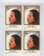 INDIA 1994 80TH BIRTH ANNIVERSARY OF BEGUM AKHTAR WITHDRAWN STAMP BLOCK OF 4 MNH - Ungebraucht