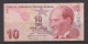 TURKEY - 2009 10 Lirasi Circulated Banknote As Scans - Turquie