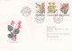 FLOWERS FDC 2 COVERS  CIRCULATED 1990 Tchécoslovaquie - Storia Postale