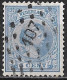 Blauwe Punt In Medaillon Achter Hoofd In 1891-94 Prinses Wilhelmina 5 Ct Blauw NVPH 35 - Plaatfouten En Curiosa