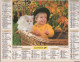 CALENDRIER ANNEE 2004, COMPLET, JEUNE GARCON ET CHATON DANS UN PANIER, JEUNE FILLE ET  CHATONS COULEUR  REF 13863 - Grossformat : 2001-...