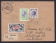 Monaco: Registered Cover To Germany, 1969, 3 Stamps, Royalty, Berlioz, Faust, Devil, C1 Customs Label (small Stain) - Covers & Documents