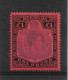 BERMUDA 1952 £1 BRIGHT VIOLET AND BLACK/SCARLET SG 121e PERF 13 LIGHTLY MOUNTED MINT Cat £180 - Bermuda