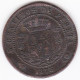 Espagne 5 Centimos 1875, Charles VII Prétendant, En Bronze, KM# 669 - First Minting