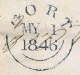 Ireland Galway Uniform Penny Post 1846 Cover To Military Dept London Boxed 2-line PAID AT GORT In Blue, GORT MY 1 1846 - Vorphilatelie