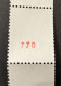 Cote 125.00€  N° 65 Béquet 60c Vert Avec 1 N° Rouge Roulette De 11** - Coil Stamps