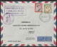 1957, T.A.I., Premier Vol, Auckland New Zealand - Paris France - Poste Aérienne