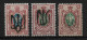 Ukraine Podolia 1918, Civil War, Trident, Types-1a,b,18 VF MLH* (OLG10) - Ucrania & Ucrania Occidental