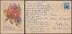 ⁕ Germany DDR 1955 Dresden - Prietitz ⁕ Postcard - Blumen - Geburtstagskarte - Cartoline Private - Usati