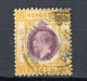 H-K  Yv. N° 108 ; SG N°110  Fil CA Mult (o)30c Jaune Orange Et Violet-brun George V Cote 7 Euro BE 2 Scans - Usados