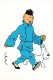 ILLUSTRATEUR SIGNE - Tintin Et Milon - Hergé - Moulinsart - Carte Postale - Hergé