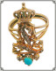 Magnifique Bague Léopold II De Belgique - Or Jaune 18 Carats - Diamants - Turquoise - #AffairesConclues - Rings