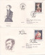 THE PAINTING  RUBENS 4  COVERS FDC  CIRCULATED 1977 Tchécoslovaquie - Brieven En Documenten