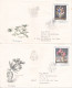 THE PAINTING  FLOWERS  2  COVERS FDC  CIRCULATED 1976 Tchécoslovaquie - Covers & Documents