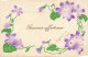FLEURS, PLANTES & ARBRES - Souvenir Affectueux - Fleurs - Carte Postale Ancienne - Blumen