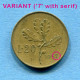 ITALIA - 20 Lire 1957 - VARIANTE ('7' Con Grazie) - Diam: 21,25 Mm, KM# 97.1 * Rif. 0029 - 20 Liras