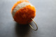 Pompon Ancien Dit Boule  Orange Et Blanc  époque XIX° Second Empire - Hoeden