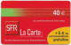 Reunion - SFR - La Carte Red (Green Band), Exp.12.2003, GSM Refill 40+5€, Used - Réunion