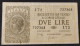 Italia – Billete Banknote De 2 Liras – 1944 - Italië – 2 Lire