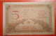 Banknote 5 Francs Madagascar 1937 - Madagaskar