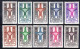 GHADAMES - 1949 CROSS OF AGADEM SET (10V) MOUNTED MINT MM * SG 1-10 HINGE REMNANT (2 SCANS) - Fezzan & Ghadames