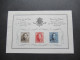 Belgien 1949 Jubiläums Vignete 100 Jahre Belgische Briefmarken / 3 Stück Davon 1x Mit Rotem Aufdruck Comité Des Oeuvres - Nuovi