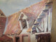 Delcampe - Ancien Tableau Maison De Sologne à Neuvy Près Bracieux Signé M. Marpault - Oils