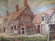 Delcampe - Ancien Tableau Maison De Sologne à Neuvy Près Bracieux Signé M. Marpault - Oelbilder