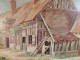 Delcampe - Ancien Tableau Maison De Sologne à Neuvy Près Bracieux Signé M. Marpault - Olieverf