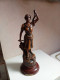 Ancien Statue Régule Femme Signé Ruchot Hauteur 36 Cm - Art Nouveau / Art Déco