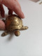 Delcampe - Statuette Tortue En Laiton 10 Cm X 9 Cm - Art Nouveau / Art Déco