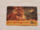 SINGAPORE-(94SIGA-0/d)-Sumatran Tiger-(230)($10)(94SIGA-552221)(tirage-600.000)(1/97)-used Card+1card Prepiad Free - Singapour