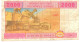 C.A.S. CHAD LETTER C  P607Ca 2000 Francs 2002 SIGNATURE 5 = FIRST SIGNATURE   VF  NO P.h. - Central African States