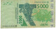 W.A.S. NIGER P617Hs 5000 FRANCS (20)19  Signature 44 FINE - West African States