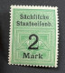 EISENBAHNMARKEN - SACHSEN - RAIL TRAIN SAXE - RAILWAY SAXONY - NEUF**/MNH - 2 Mark - Service