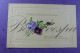 Fantasie  Viooltje Pansy Violette  Violet Hand Painted Postcard Paint A La Main - Flowers