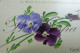 Fantasie  Viooltje Pansy Violette  Violet Hand Painted Postcard Paint A La Main - Blumen
