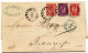 NORVEGE - 8SK + 3SK + 4SK (DEUX EMISSIONS) SUR LETTRE AVEC CORRESPONDANCE DE CHRISTIANA POUR LA FRANCE, 1872 - Covers & Documents