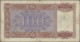 Albania: Albanian State Bank, Set Of 5 Banknotes 100 Franga 1945 Provisional Iss - Albanien