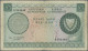 Cyprus: Republic And Central Bank Of Cyprus, Lot With 5 Banknotes, 1961-1982 Ser - Cyprus