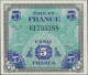 France: Allied Military Currency, Series 1944, Lot With 7 Banknotes, With 2, 5, - 1955-1959 Aufdrucke Neue Francs