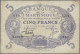 Martinique: Banque De La Martinique, Pair With 5 Francs L. 1901 (ND 1934-1945) ( - Other & Unclassified